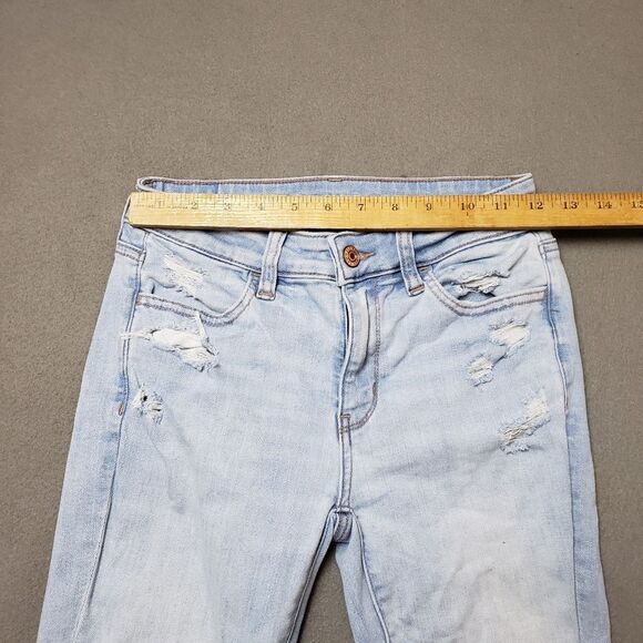 American Eagle next level Stretch Size 0 regular Hi-Rise distressed Jegging - Picture 14 of 16